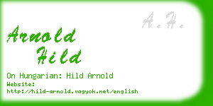 arnold hild business card